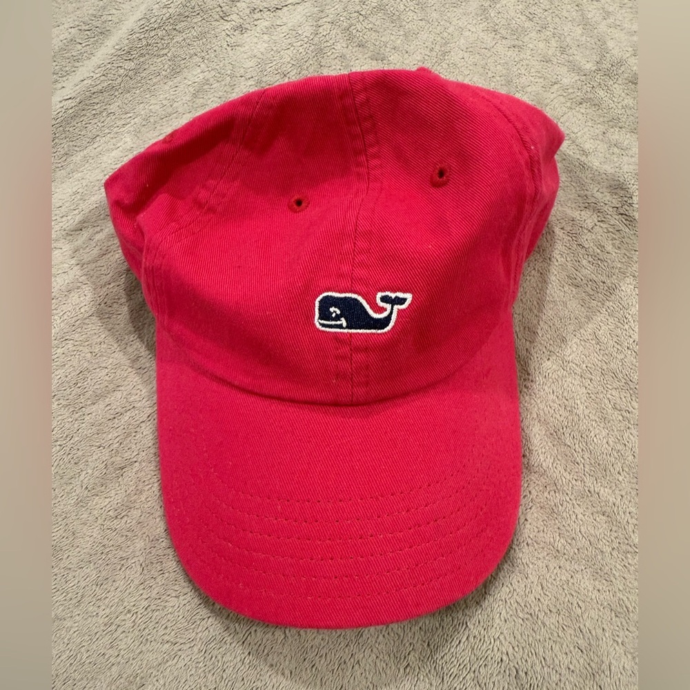 Vineyard Vines Hot Pink Whale Embroidered Baseball Cap
